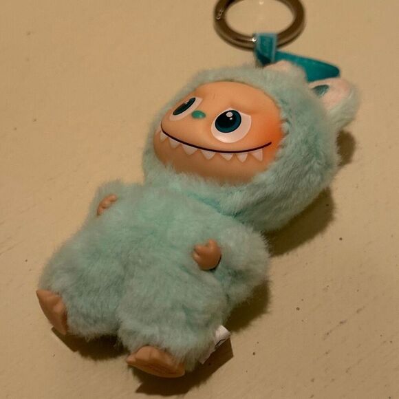 Authentic PopMart Labubu The Monsters Pin for Love Series “I” Aqua Plush Pendant - Picture 5 of 14